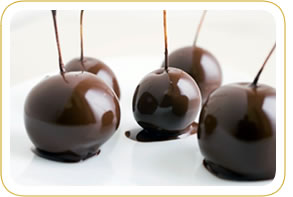 Cerezas cubiertas de chocolate (4 personas)